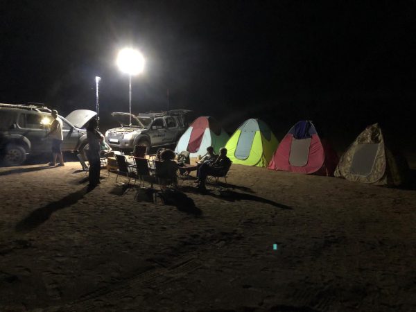 camp in iran desert