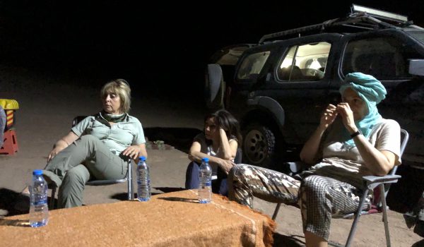 camp in iran desert