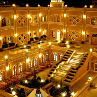 Courtyard of Dad Traditional Boutique Hotel in Yazd- Iran's Travel