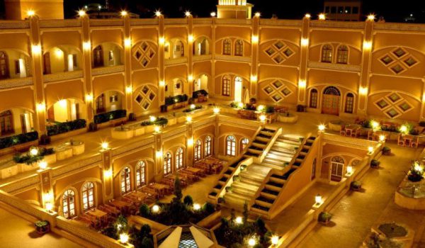 Courtyard of Dad Traditional Boutique Hotel in Yazd- Iran's Travel